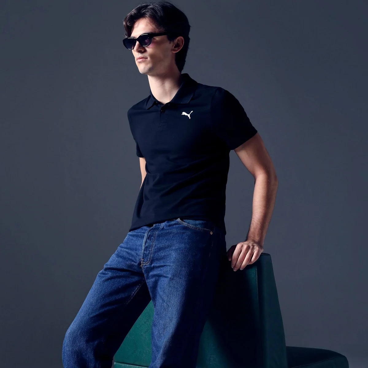 puma black shirt.. puma black shirt..